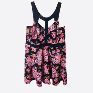 FASHION TO FIGURE - FIT AND FLARE FLORAL DRESS